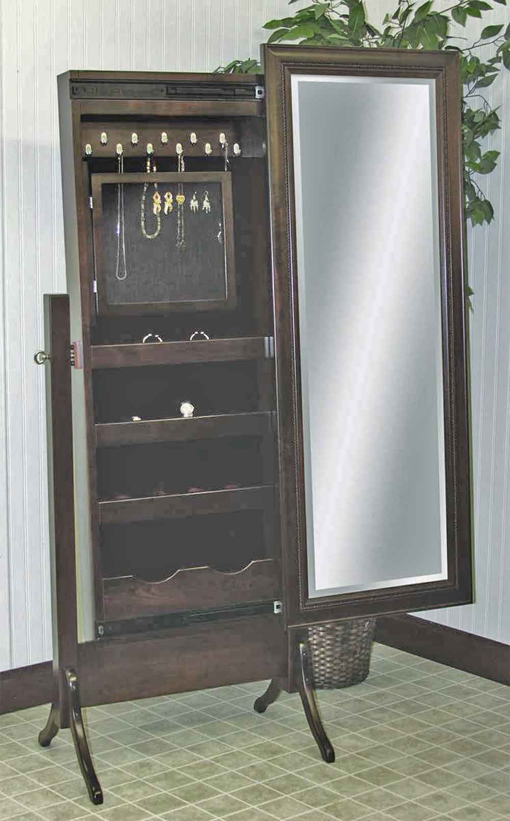 Chestnut Ridge Sliding Jewelry Storage Cheval Mirror