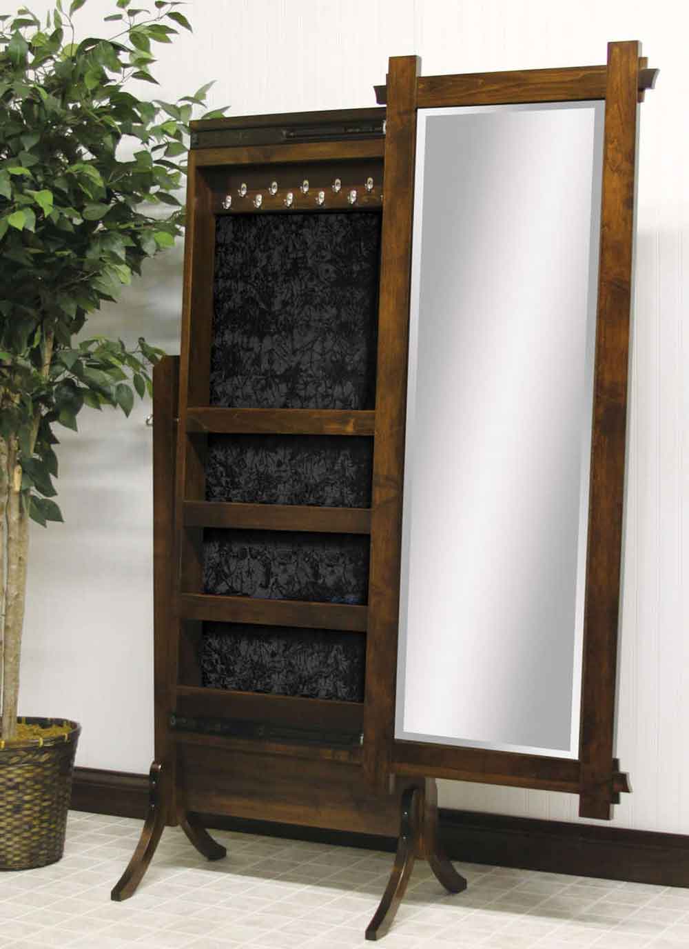 Hartford Sliding Jewelry Storage Cheval Mirror