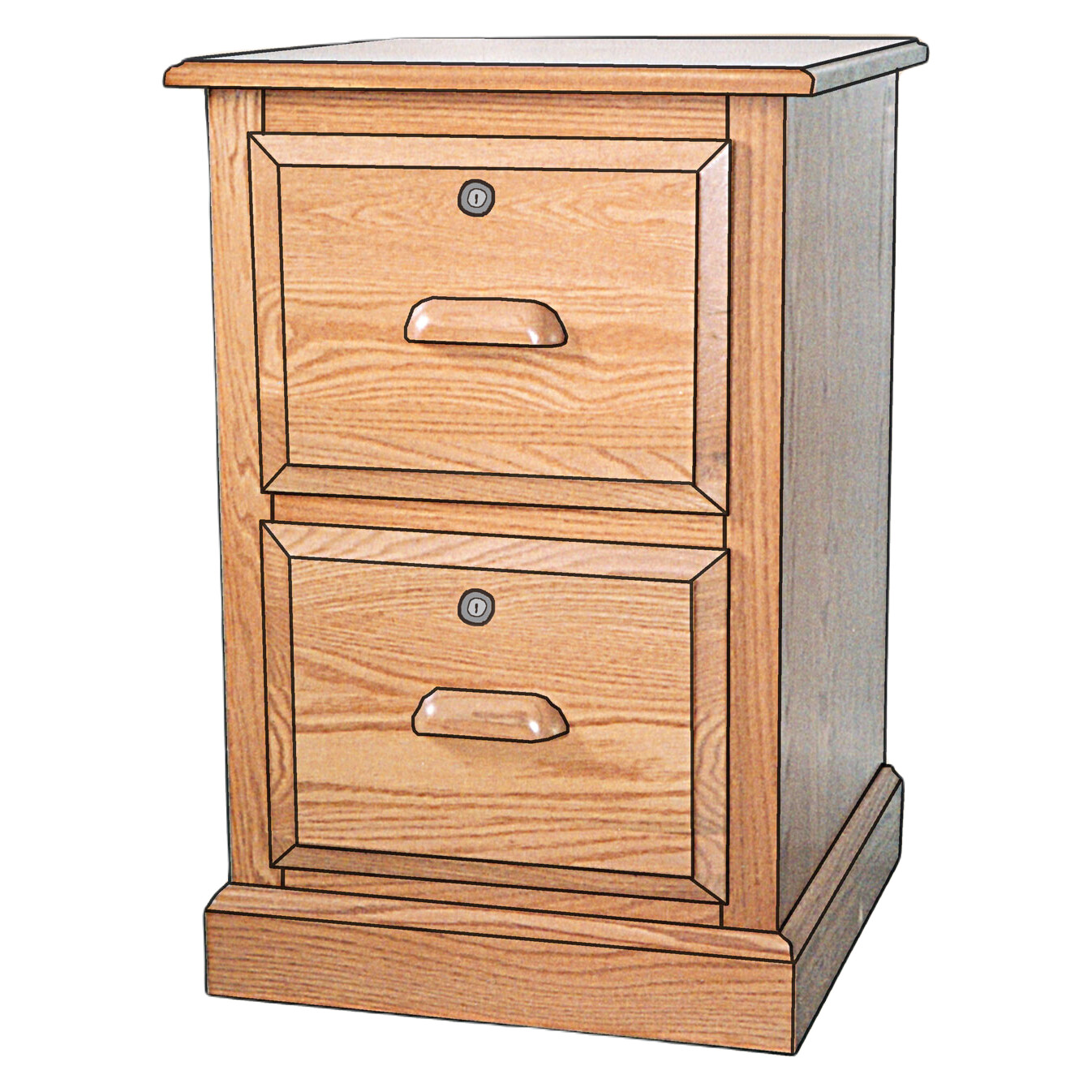The Traditional Collection 2 Drawer Letter File Cabinet 